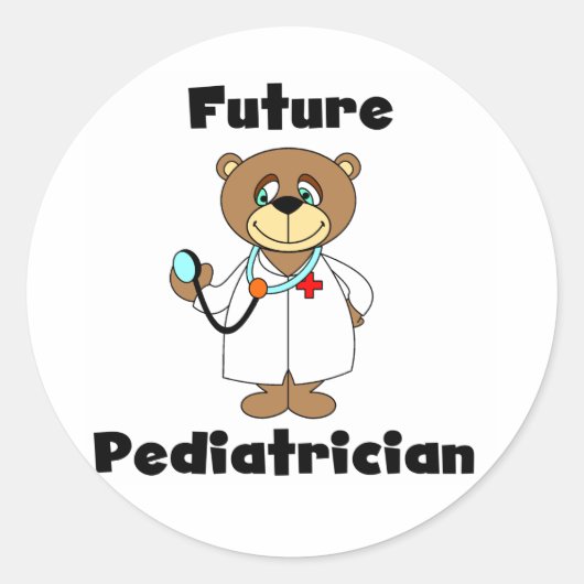 TOEKOMSTIGE KINDERARTS RONDE STICKER (Voorkant)