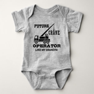 Toekomstige kraan-operator zoals mijn opa romper