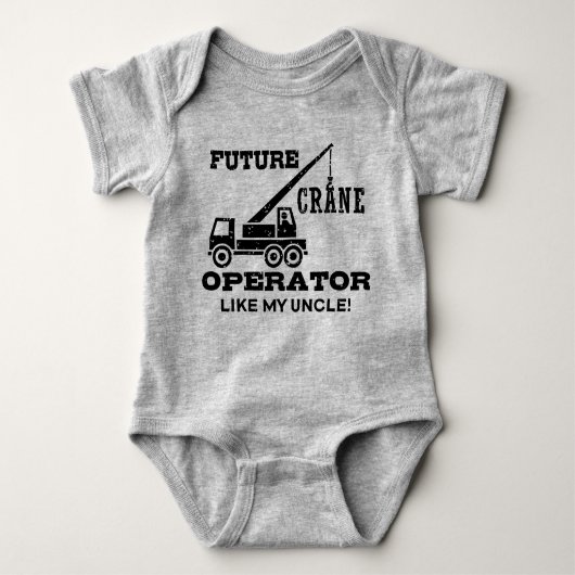 Toekomstige kraanexploitant zoals mijn oom romper (Voorkant)