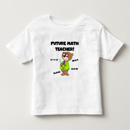 Toekomstige leraar Wiskunde Kinder Shirts (Voorkant)