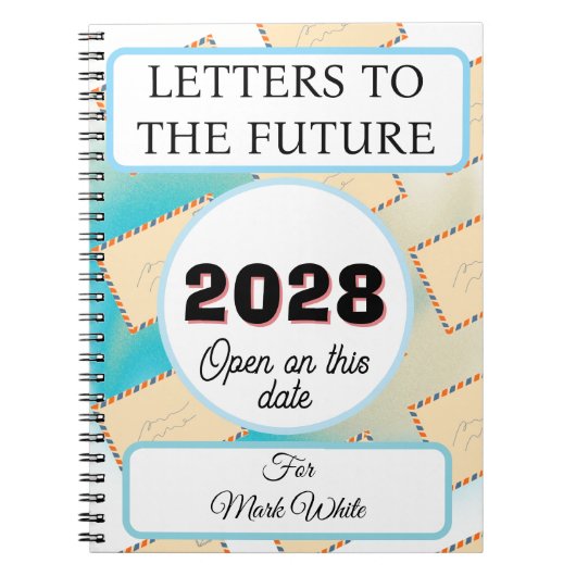 Toekomstige letters geheugen notitieboek (Voorkant)