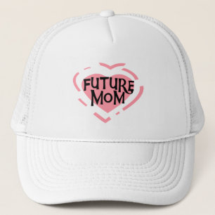 Toekomstige mam roze hemdjes en cadeaus trucker pet