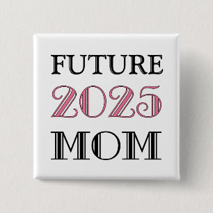 Toekomstige mama 2025 vierkante button 5,1 cm