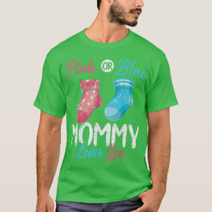 Toekomstige mama roze of blauwe mama houdt van je t-shirt