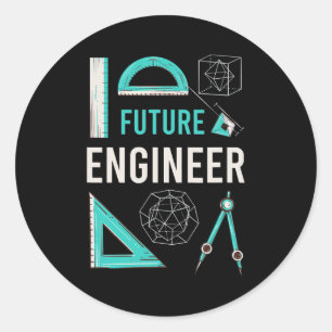 Toekomstige Mannen van Engineer Apparel Engineerin Ronde Sticker