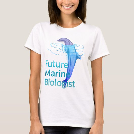 Toekomstige mariene bioloog Ocean Dolphin T-shirt (Voorkant)