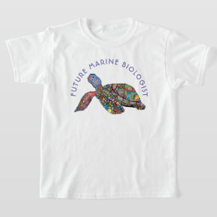 Toekomstige mariene bioloog regenboogschildpad t-shirt