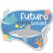 Toekomstige mariene bioloog sticker (Voorkant)