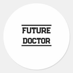 Toekomstige Medische Titel Minimaal Tekstontwerp Ronde Sticker