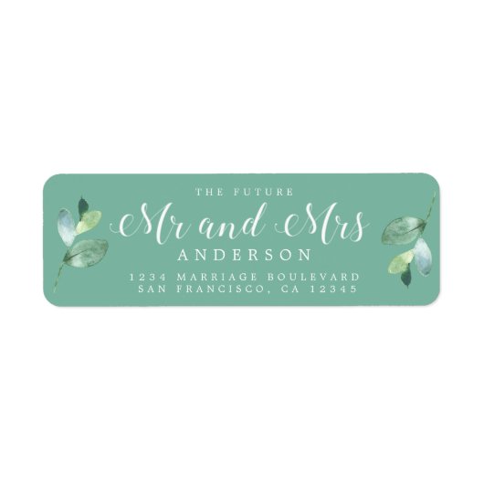 Toekomstige Meneer Mevrouw Groen Loof Huwelijk Ret Etiket (Voorkant)