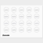Toekomstige meneer mevrouw script donkerblauw reto ronde sticker (Vel)