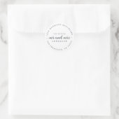 Toekomstige meneer mevrouw script donkerblauw reto ronde sticker (Tas)