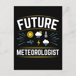 Toekomstige meteoroloog meteorologiestudweether briefkaart
