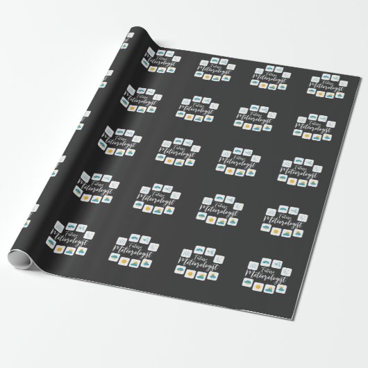 Toekomstige meteoroloog Sun Rain Weatherman Fan Cadeaupapier (Uitgerold)