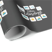 Toekomstige meteoroloog Sun Rain Weatherman Fan Cadeaupapier (Rol Hoek)