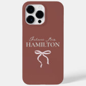Toekomstige Mevrouw | Aangepaste Elegante Script B Case-Mate iPhone Case (Achterkant)