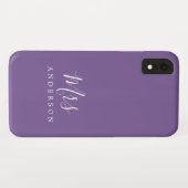 Toekomstige mevrouw Bruisend Paars Chic Script Bru Case-Mate iPhone Case (Achterkant (horizontaal))