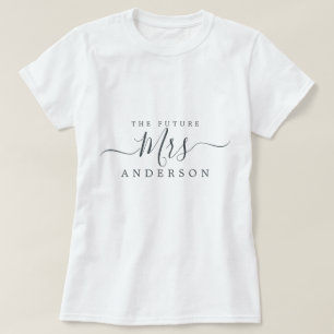 Toekomstige mevrouw Chic Script Aangepaste naam Br T-shirt