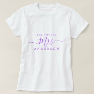 Toekomstige mevrouw Chic Script Aangepaste naam Br T-shirt