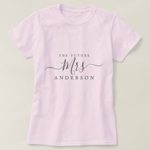 Toekomstige mevrouw Chic Script Aangepaste naam Br T-shirt
