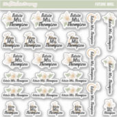 Toekomstige mevrouw Custom Name Labels | Bruid to (Voorkant)