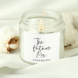 Toekomstige mevrouw en Jouw naam   Modern Beauty G Vierkante Sticker