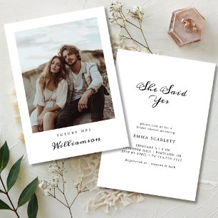 Toekomstige Mevrouw Minimal Rustic Bruiloft Cadeau Kaart