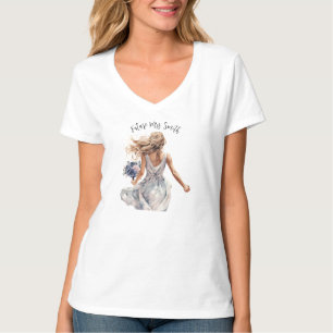 Toekomstige mevrouw. Mooie bruid aquarel kunst T-shirt