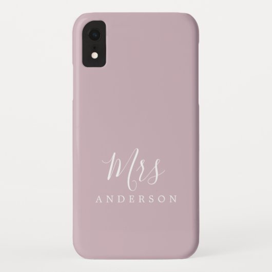 Toekomstige mevrouw paars wit chic script bruid Case-Mate iPhone case (Achterkant)