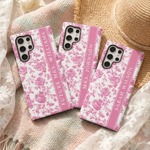 Toekomstige Mevrouw Roze Chinoiserie Bruid Verlovi Samsung Galaxy Hoesje