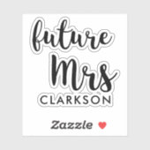 Toekomstige mevrouw sticker (Vel)