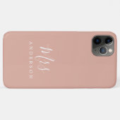 Toekomstige Mevrouw Stof Roze Chic Script Bruid Case-Mate iPhone Case (Achterkant (horizontaal))