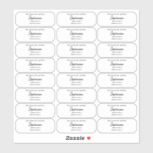 Toekomstige Mijnheer en Mevrouw Retouradres Transp Sticker