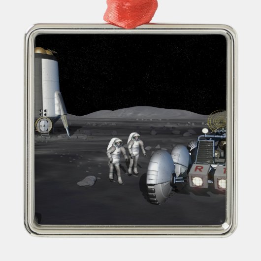Toekomstige missies voor ruimteverkenning 3 metalen ornament (Voorkant)