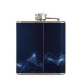 Toekomstige moderne technische monogrammen heupfles (Achterkant)