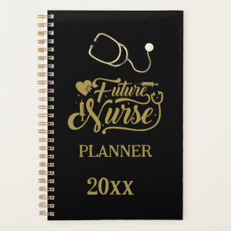Toekomstige, moderne, zwarte minimalistisch zuster planner