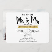 Toekomstige Mr en Mrs Custom Photo Engagement Part Kaart (Voorkant / Achterkant)