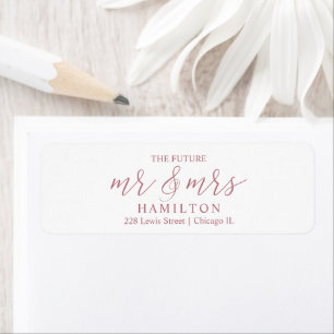 Toekomstige Mr en Mrs Save The Date Return Address Etiket