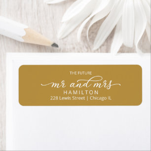 Toekomstige Mr en Mrs Save The Date Return Address Etiket