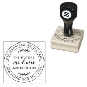 Toekomstige Mr Mrs Ronde Retouradres Rubberstempel (Gestempeld)