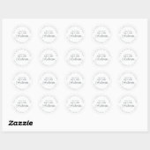 Toekomstige Mr. Mrs. Script Black White Return-adr Ronde Sticker (Vel)