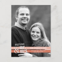 Toekomstige Mr & Mrs Wedding Save The Date - Peach