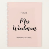 Toekomstige Mrs Blush en Black Script Wedding Plan Planner (Voorkant)