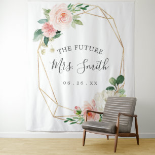 Toekomstige Mrs Bruidsfeest Backdrop Fotohokje Wandkleed