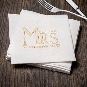 Toekomstige Mrs Bruidsfeest Folie Servetten