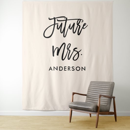 Toekomstige Mrs Bruiloft Backdrop Fotohokje Wandkleed (In situ)