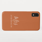 Toekomstige Mrs. Burnt Oranje Chic Script Bride Case-Mate iPhone Case (Achterkant (horizontaal))