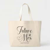 Toekomstige Mrs Custom Name Wedding Canvas tas (Voorkant)