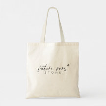 Toekomstige Mrs Custom Wedding Canvas tas Bride