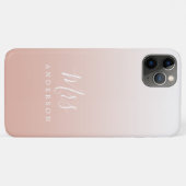 Toekomstige Mrs Dusty Pink Ombre Chic Script Bride Case-Mate iPhone Case (Achterkant (horizontaal))